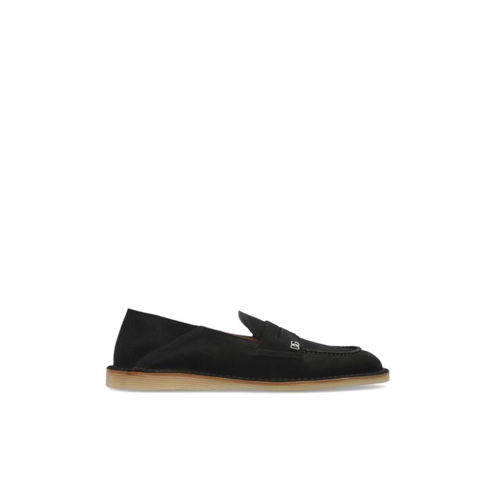 Suede shoes with logo